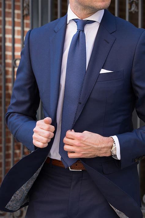 best tie with blue suit